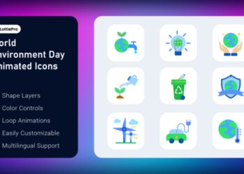 VideoHive World Environment Day Animated Icons 52703208