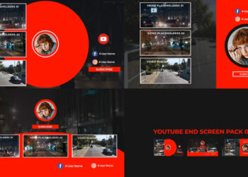 VideoHive Youtube End Screens Pack V3 52545805