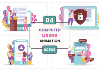 VideoHive Computer Users Animation Scene 53010678