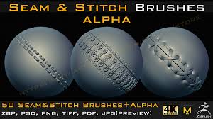 Artstation - Stitches Seams alpha brushes