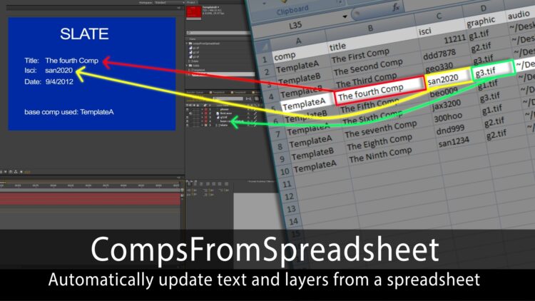 Aescripts CompsFromSpreadsheet 5 v5.21 (WIN+MAC)