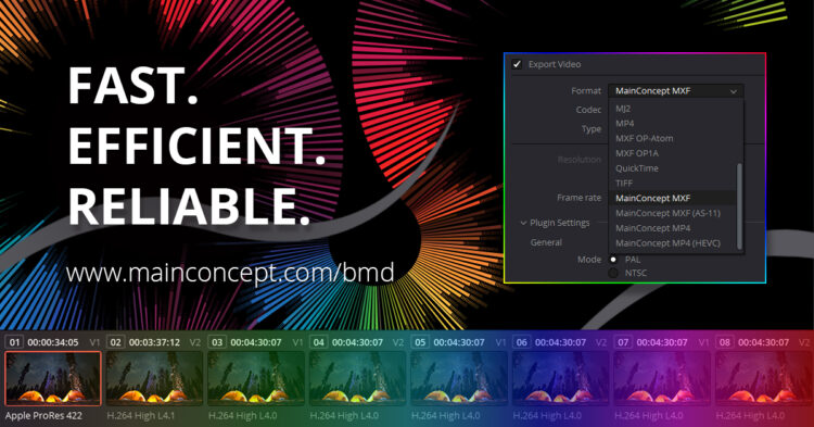 Mainconcept Codec Plugin for DaVinci Resolve