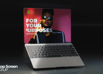 VideoHive Dynamic Laptop Screen Display Mockup 54831361