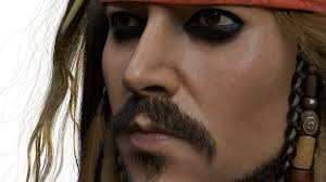 Jack Sparrow Johnny Depp Likeness in Blender