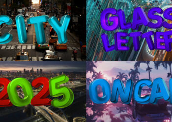 VideoHive Colorful Glass 3D Letters Pack 55112058