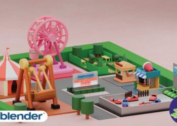 Blender : Amusement Park By Kornwanast Samachiktummakun