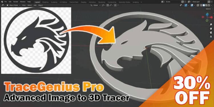 Blender Market Tracegenius Pro 3.2 - Advanced 2D Image To 3D Mesh Tracer v2.1