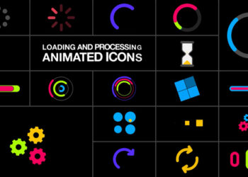 VideoHive Loading And Processing Animated Icons for After Effects 57640472