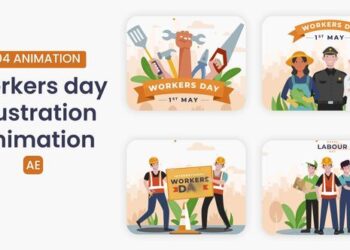 VideoHive Workers day Illustration Scene 57728029