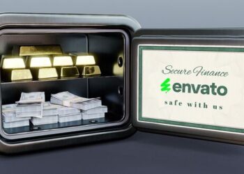 VideoHive Safebox Gold And Money Logo 57643505