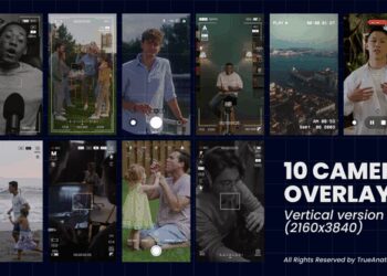 VideoHive 10 Vertical Camera Overlays Pack 59619168