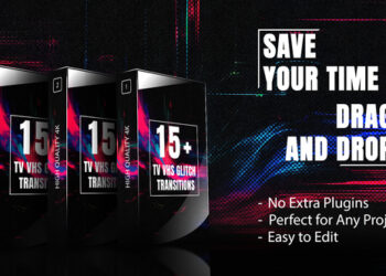 VideoHive Analog VHS Glitch Transition Bundle-Vintage TV Glitch Effects for Video Editing 59698535