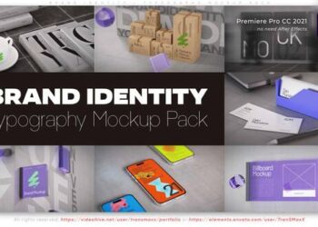 VideoHive Brand Identity - Typography Mockup Pack for Adobe Premiere Pro 59830541