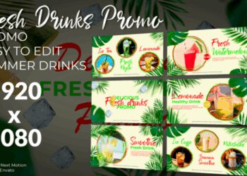 VideoHive Fresh Drinks Promo | MOGRT 59358005