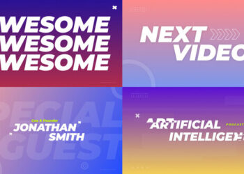 VideoHive Gradient Transitions with Text 59693956