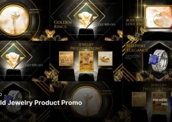 VideoHive Intro - Gold Jewelry Product Promo Premiere Pro Templates 59747948