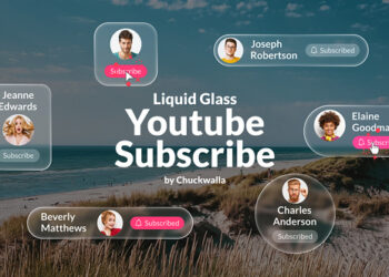 VideoHive Liquid Glass Youtube Subscribe 59446629