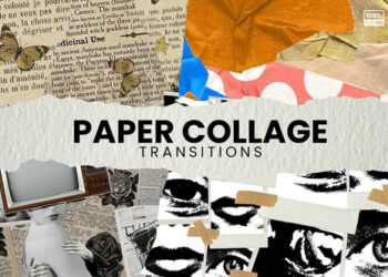 VideoHive Paper Collage Transitions 59371096
