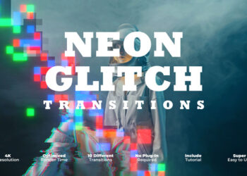 VideoHive Pixel Glitch Transitions 59684820