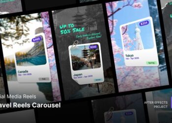 VideoHive Reels - Travel Reels Carousel After Effects Project Files 59276986
