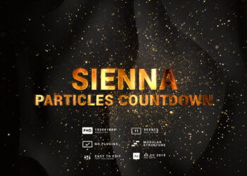 VideoHive Sienna Particles Countdown 3in1 Backgrounds 59622842