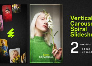VideoHive Vertical Carousel Spiral Slideshow 59694743