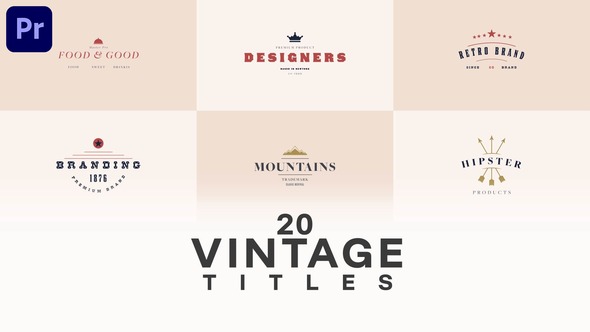 VideoHive Vintage Badge Title Pack 59676380