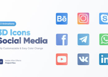 VideoHive 3D Social Media Icons 59622761