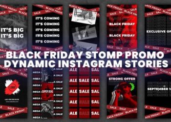 VideoHive Black Friday Stomp Promo – Dynamic Instagram Stories Template for Sales & Discounts 60043321