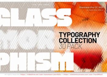 VideoHive Glass Morphism - Adobe Premiere Pro Typography Pack 59830727