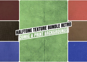 VideoHive Halftone Texture Bundle Retro – Comic & Print Backgrounds For Premiere Pro 59914200