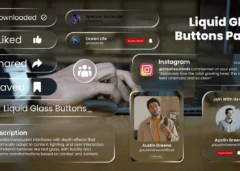VideoHive Liquid Glass UI Elements 60343573