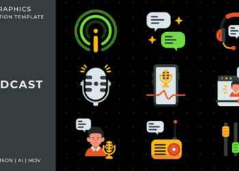 VideoHive Podcast graphic animation template | After Effects 60394478