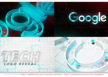 VideoHive Techno Draft Logo Reveal – Futuristic Blueprint Animation 60155209