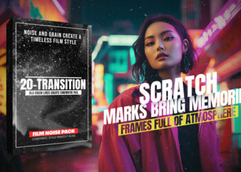 VideoHive Vintage Film Grain Transitions – Cinematic Noise & Scratch Pack For Premiere Pro 60093408