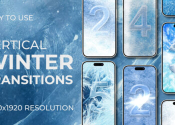 VideoHive Winter Frost Ice Snowball Vertical Transitions 60320433