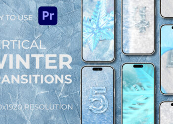VideoHive Winter Snowflakes Christmas Vertical Transitions 60154644