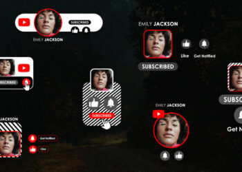 VideoHive YouTube Subscribe Button Pack - Like & Notification Animation 60198716