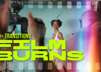 VideoHive 90 Transitions Film Burns Light Leaks 60517527