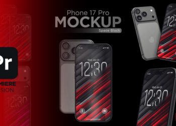 VideoHive App Promo | Phone 17 Pro Black Mockup | Premiere Version 60745908
