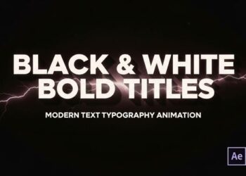 VideoHive Black & White Bold Titles – Modern Text Typography Animation 60751599