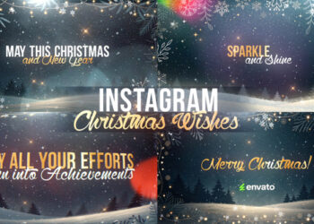 VideoHive Christmas Titles - Instagram Wishes 60733023