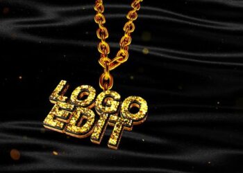 VideoHive Golden logo on the chain 45095885
