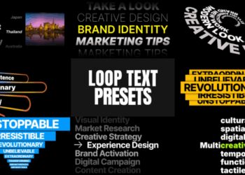 VideoHive Looping List Text Animations 60517219