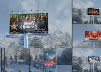 VideoHive Merry CHristmas Billboard Mockup 60765681