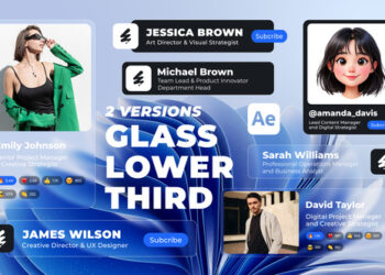 VideoHive Modern Lower Thirds | Glass & Classic Versions 60497923