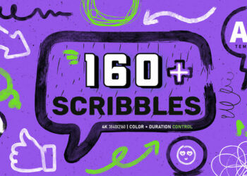 VideoHive Scribble Animation Pack – Hand-Drawn Doodle FX & Motion Overlays 60648279