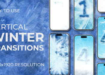 VideoHive Snow Freeze Winter Christmas Vertical Transitions 60230113