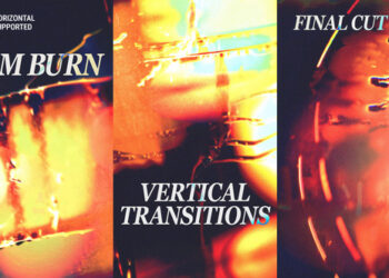 VideoHive Vertical Film Burn Transitions | Final Cut Pro 60732226