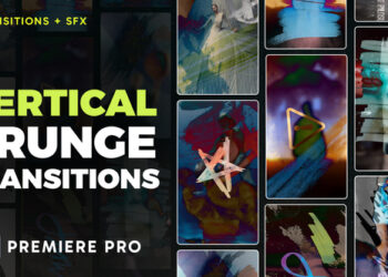 VideoHive Vertical Grunge Transitions 60549917